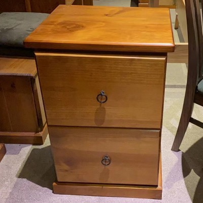 Locally Made 2 Drawer Solid Wood Filing Cabinet