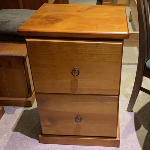 Local Made 2 Drawer Solid Wood Filing Cabinet