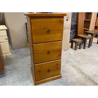 Local Made 3 Drawer Solid Wood Filing Cabinet