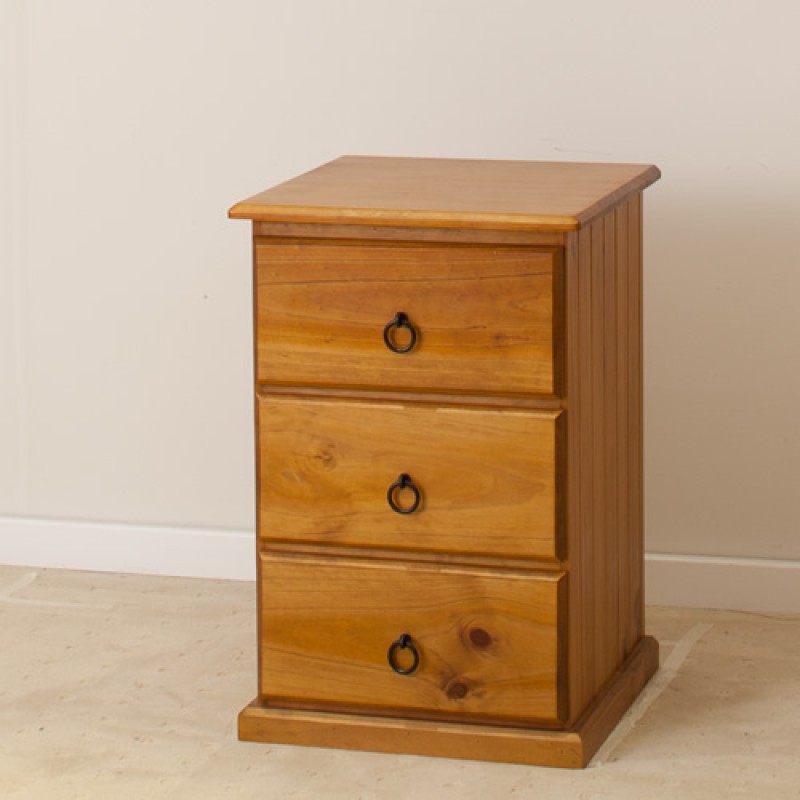 3 Drawer Solid Wood Filing Cabinet Wooden Furniture Sydney