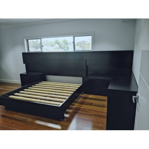 [Custom Made Example] Local made KING size Bed BLACK COLOUR  KB-B19