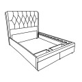 FABRIC QUEEN SIZE BEDFRAME (LIMITED STOCK)