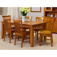 FAIRHOLM 7PCS (6 CHAIRS+1 TABLE) 1500W/1800W HIGH QUALITY TASSIE OAK DINING SUITE 