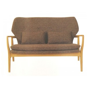 AMERICAN OAK 1300W KARL HARDWOOD 2 SEATER SOFA
