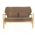 AMERICAN OAK 1300W KARL HARDWOOD 2 SEATER SOFA